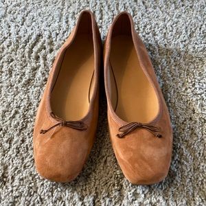 Doen ballet flats in brown suede size 39.5
